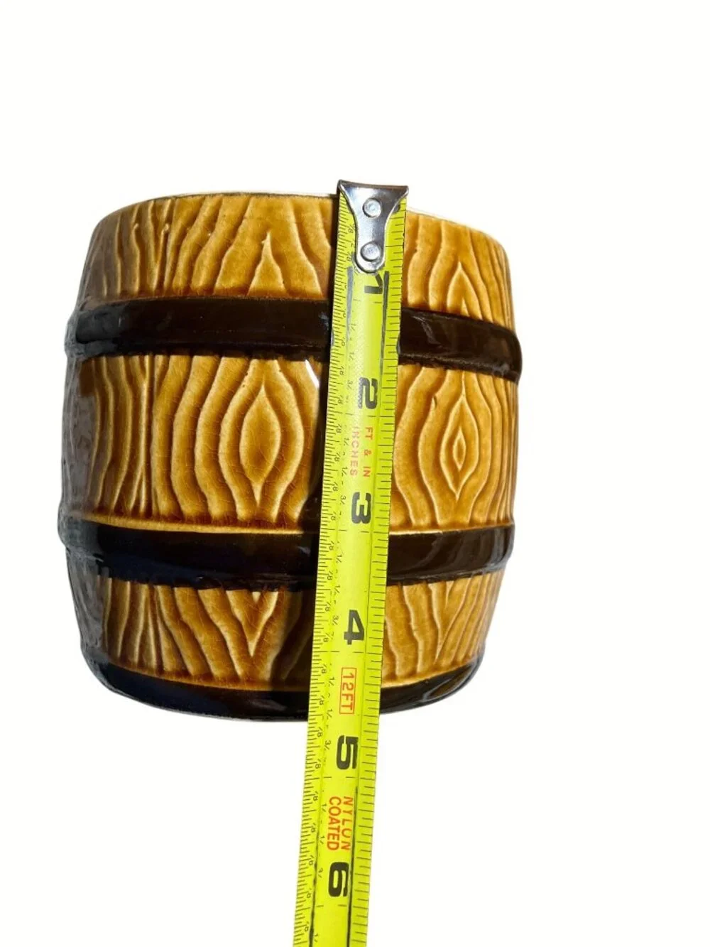 Lidded Barrel Style Snack Jar  Treat Jar Cookie Jar Grape Pattern Japan